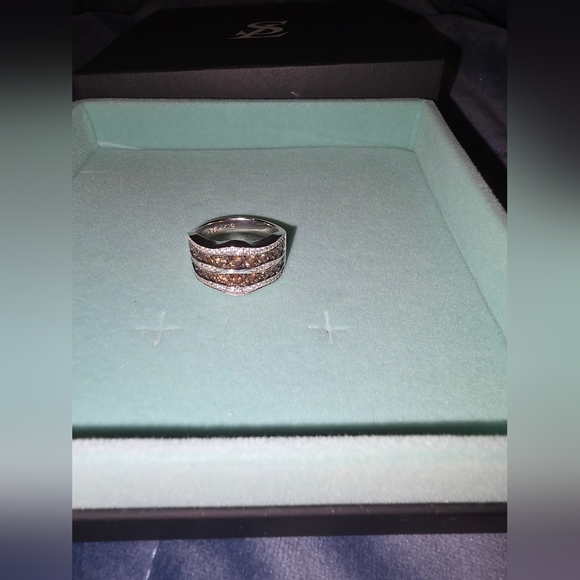 Sale Fine JewelryRING Size 9 Brown & White Details Wavy Retails $975! - Picture 9 of 10